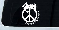 Everyone Wants Peace Car or Truck Window Decal Sticker