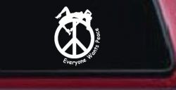Everyone Wants Peace Car or Truck Window Decal Sticker