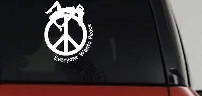 Spread Peace Vinyl Decal for Car or Truck Windows