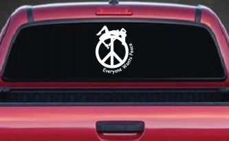 Everyone Wants Peace Car or Truck Window Decal Sticker