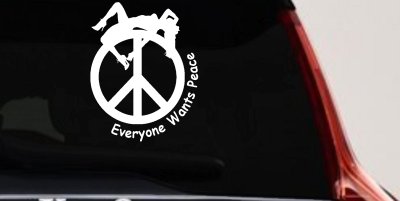 Spread Peace Vinyl Decal for Car or Truck Windows