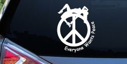 Everyone Wants Peace Car or Truck Window Decal Sticker
