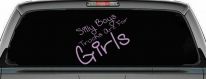 Silly Boys Trucks Are For Girls Car or Truck Window Decal Sticker (Lilac)