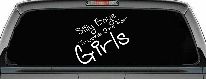Silly Boys Trucks Are For Girls Car or Truck Window Decal Sticker