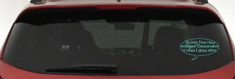 Intelligent Conversation Funny Driving Car or Truck Window Decal Sticker (Mint)