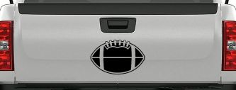 Football Sports Car or Truck Window Vinyl Decal Sticker (Black)