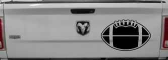 Football Sports Car or Truck Window Decal Sticker (Black)