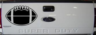 Football Sports Car or Truck Window Decal Sticker (Black)