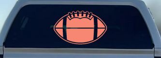 Football Sports Car or Truck Window Decal Sticker (Coral)