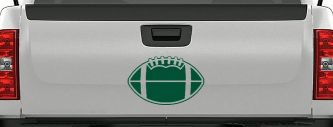 Football Sports Car or Truck Window Decal Sticker (Dark Green)