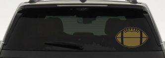 Football Sports Car or Truck Window Decal Sticker (Gold)