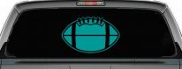 Football Sports Car or Truck Window Decal Sticker (Turquoise)