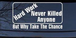 Hard Work Funny Car or Truck Window Decal Sticker