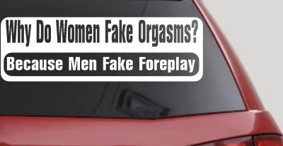 Funny Orgasm Decal for Cars and Trucks Window Vinyl Sticker Humor
