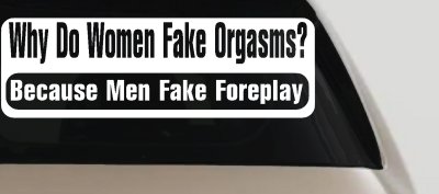 Funny Orgasm Decal for Cars and Trucks Window Vinyl Sticker Humor