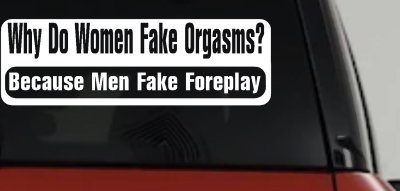 Funny Orgasm Decal for Cars and Trucks Window Vinyl Sticker Humor