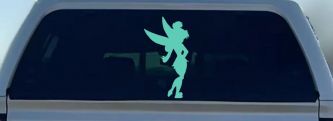 Tinkerbell Tinker Bell Fairy Tale Cartoon Car or Truck Window Decal Sticker (Mint)