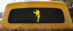 Tinkerbell Tinker Bell Fairy Tale Cartoon Car or Truck Window Decal Sticker (Yellow)