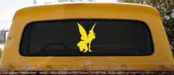 Tinkerbell Tinker Bell Fairy Tale Cartoon Car or Truck Window Decal Sticker (Yellow)