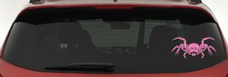 Spider Animals Car or Truck Window Vinyl Decal Sticker (Pink)