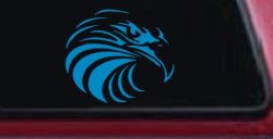 Tribal Eagle Patriotic Car or Truck Window Decal Sticker (Blue)