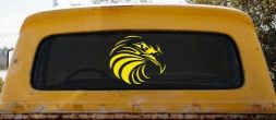 Tribal Eagle Patriotic Car or Truck Window Decal Sticker (Yellow)