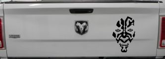 Darth Maul Face Car or Truck Window Decal Sticker (Black)