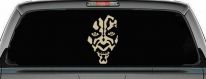 Darth Maul Face Car or Truck Window Decal Sticker (Desert Sand)