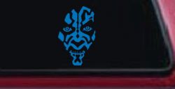 Darth Maul Face Car or Truck Window Decal Sticker (Sky Blue)