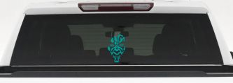 Darth Maul Face Car or Truck Window Decal Sticker (Turquoise)