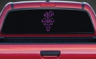 Darth Maul Face Car or Truck Window Decal Sticker (Violet)