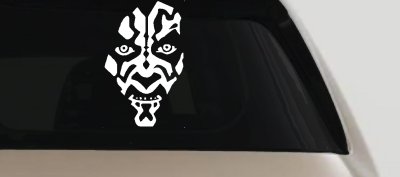 Darth Maul Face Car or Truck Window Vinyl Decal Sticker