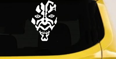 Darth Maul Face Car or Truck Window Vinyl Decal Sticker