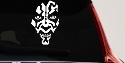 Darth Maul Face Car or Truck Window Vinyl Decal Sticker