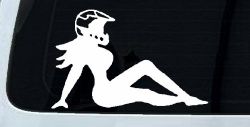 Moto X Mudflap Girl  Car or Truck Window Decal Sticker