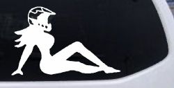 Moto X Mudflap Girl  Car or Truck Window Decal Sticker