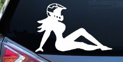 Moto X Mudflap Girl  Car or Truck Window Decal Sticker