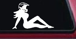 Moto X Mudflap Girl  Car or Truck Window Decal Sticker