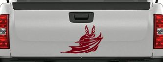 Bat Car Truck Window Decal Sticker Vinyl Auto Graphic (Burgundy)