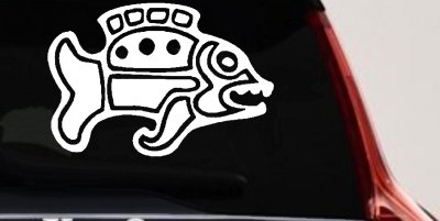 Tribal Fish Decal for Cars Trucks Windows Vinyl Sticker Art