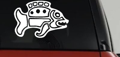 Tribal Fish Decal for Cars Trucks Windows Vinyl Sticker Art