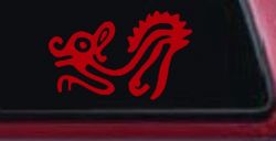 Native American Indian Tribal Animal Car or Truck Window Decal Sticker (Red)