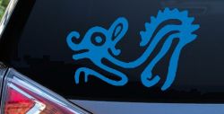 Native American Indian Tribal Animal Car or Truck Window Vinyl Decal Sticker (Sky Blue)