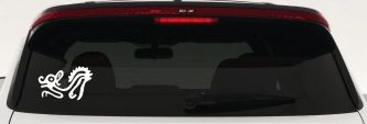 Native American Indian Tribal Animal Car or Truck Window Decal Sticker (White)