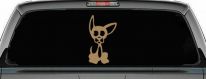 Chihuahua Dog Animals Car or Truck Window Decal Sticker (Light Brown)