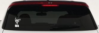 Chihuahua Dog Animals Car or Truck Window Decal Sticker (White)