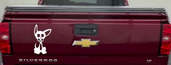 Chihuahua Dog Animals Car or Truck Window Decal Sticker (White)