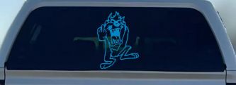 Taz Bird Cartoons Car or Truck Window Decal Sticker (Blue)