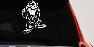 Taz Bird Cartoons Car or Truck Window Vinyl Decal Sticker