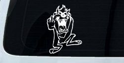 Taz Bird Cartoons Car or Truck Window Decal Sticker